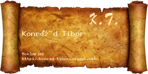 Konrád Tibor névjegykártya